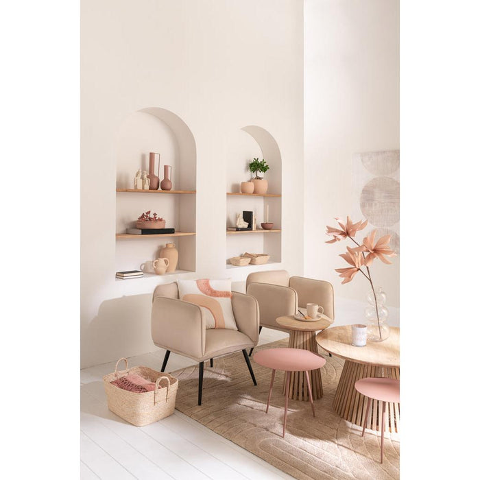 Eettafel Naturel Metaal 80 cm-Eettafels-J-Line