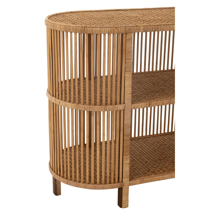 Eettafel Naturel Rotan 41x121 cm-Eettafels-J-Line