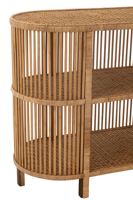 Eettafel Naturel Rotan 41x121 cm-Eettafels-J-Line