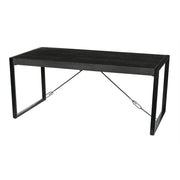 Eettafel Norris Mangohout Zwart 140x80 cm-Eettafels-Livingfurn