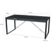 Eettafel Norris Mangohout Zwart 160x90 cm-Eettafels-Livingfurn