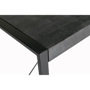 Eettafel Norris Mangohout Zwart 180x90 cm 12399-Eettafels-Livingfurn