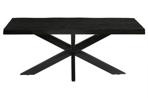 Eettafel Norris Mangohout Zwart 200x100 cm-Eettafels-Livingfurn