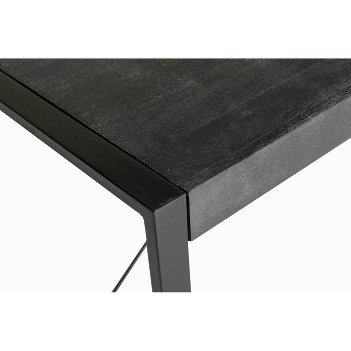 Eettafel Norris Mangohout Zwart 200x100 cm-Eettafels-Livingfurn