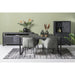 Eettafel Norris Mangohout Zwart 200x100 cm-Eettafels-Livingfurn