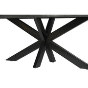 Eettafel Norris Mangohout Zwart 220x100 cm 12448-Eettafels-Livingfurn