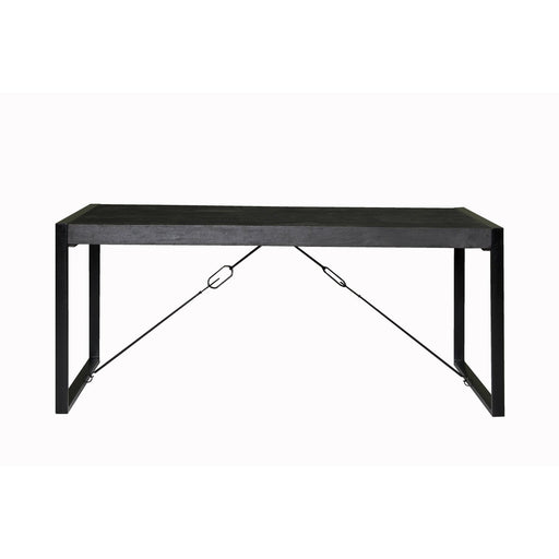 Eettafel Norris Mangohout Zwart 220x100 cm-Eettafels-Livingfurn