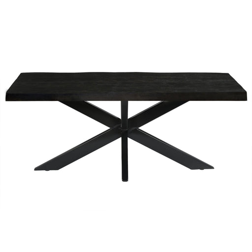 Eettafel Norris Mangohout Zwart 220x100 cm-Eettafels-Livingfurn