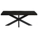 Eettafel Norris Mangohout Zwart 220x100 cm-Eettafels-Livingfurn