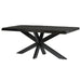 Eettafel Norris Mangohout Zwart 240x100 cm-Eettafels-Livingfurn