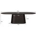 Eettafel Novero Eikenhout Espresso 280cm-Eettafels-Livingfurn