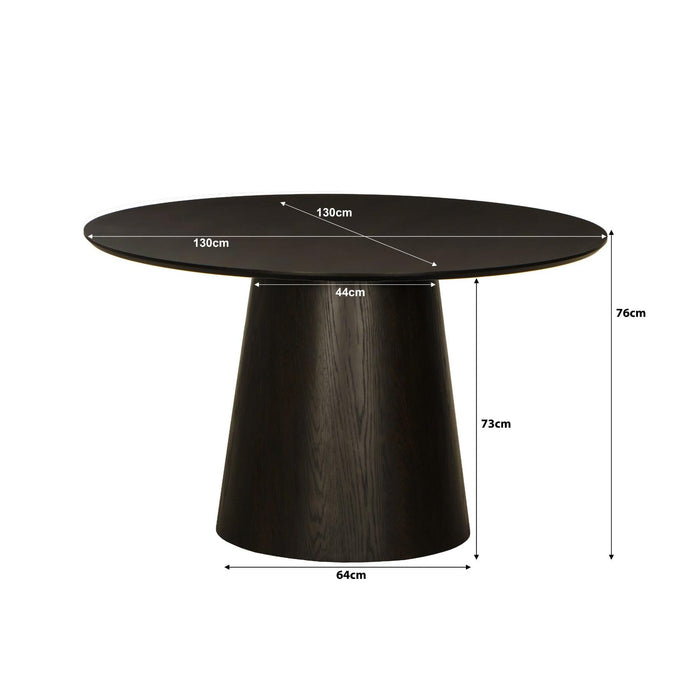 Eettafel Novero Eikenhout fineer Bruin 130x76 cm-Eettafels-Livingfurn