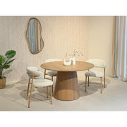 Eettafel Novero Eikenhout fineer Naturel hout 130x76 cm-Eettafels-Livingfurn