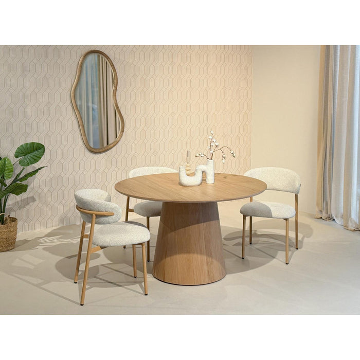 Eettafel Novero Eikenhout fineer Naturel hout 130x76 cm-Eettafels-Livingfurn
