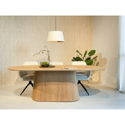 Eettafel Novero Eikenhout fineer Naturel hout 230x110 cm-Eettafels-Livingfurn