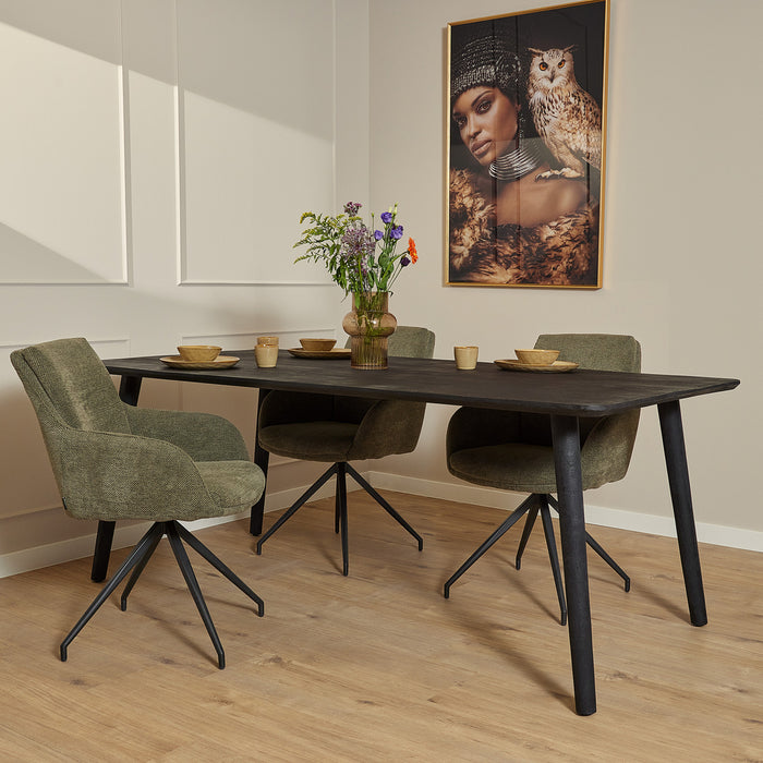 Eettafel Omaha Black | 180 cm-Eettafels-Starfurn