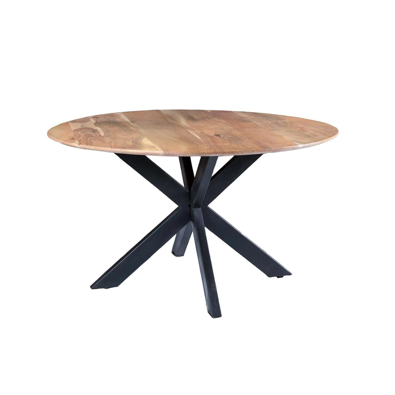 Eettafel Oslo Acaciahout Naturel hout 130 cm-Eettafels-Livingfurn