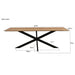 Eettafel Oslo Acaciahout Naturel hout 220x100 cm-Eettafels-Livingfurn