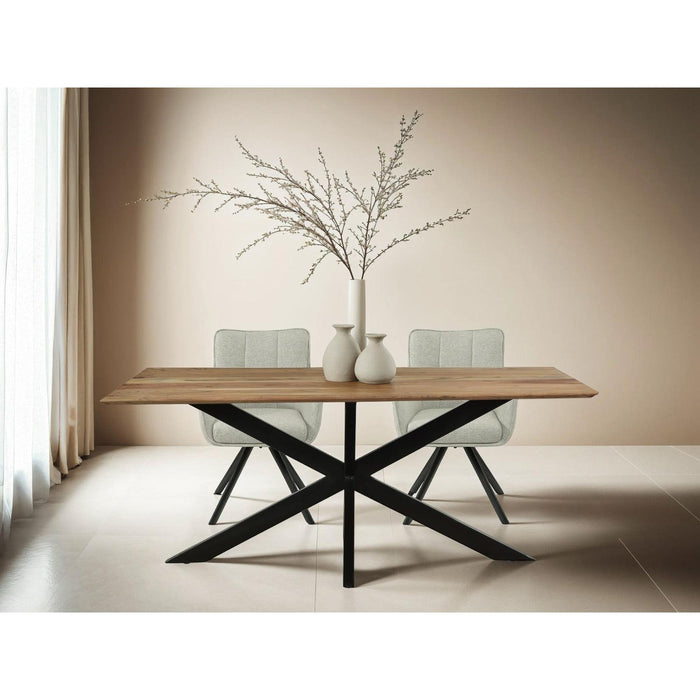 Eettafel Oslo Acaciahout Naturel hout 220x100 cm-Eettafels-Livingfurn