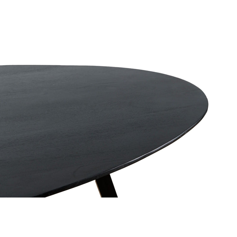 Eettafel Oslo Acaciahout Zwart 200x100 cm-Eettafels-Livingfurn