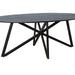 Eettafel Oslo Acaciahout Zwart 200x100 cm-Eettafels-Livingfurn