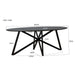 Eettafel Oslo Acaciahout Zwart 200x100 cm-Eettafels-Livingfurn