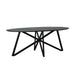 Eettafel Oslo Acaciahout Zwart 200x100 cm-Eettafels-Livingfurn