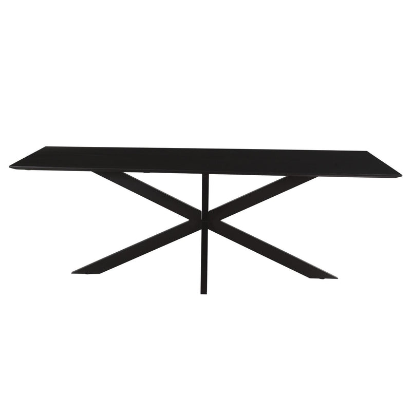 Eettafel Oslo Acaciahout Zwart 220x100 cm-Eettafels-Livingfurn