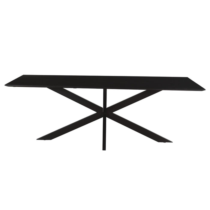 Eettafel Oslo Acaciahout Zwart 220x100 cm-Eettafels-Livingfurn