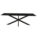 Eettafel Oslo Acaciahout Zwart 220x100 cm-Eettafels-Livingfurn