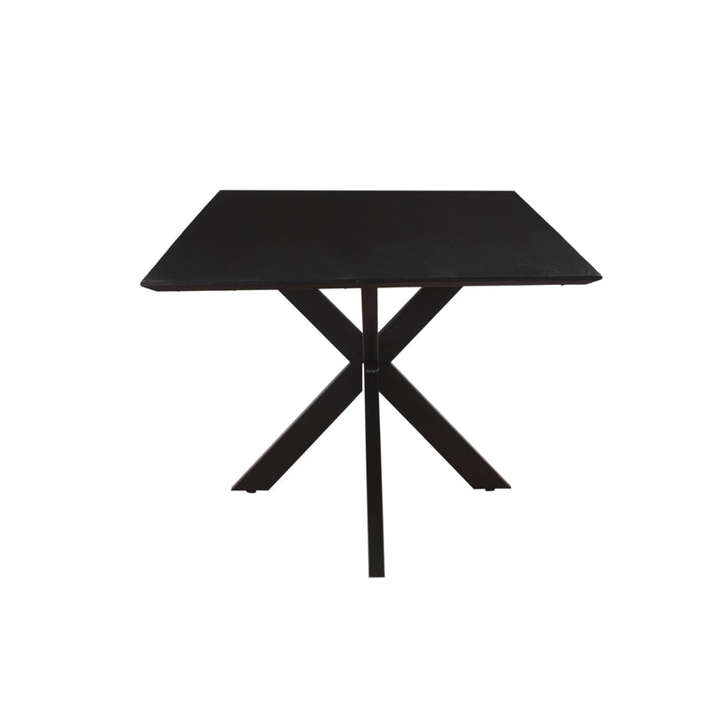 Eettafel Oslo Acaciahout Zwart 220x100 cm-Eettafels-Livingfurn