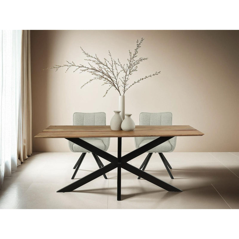 Eettafel Oslo Acasia Acaciahout Naturel hout 200x100 cm-Eettafels-Livingfurn