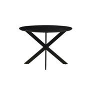 Eettafel Oslo Mangohout Zwart 120 cm 120x120x76 cm-Eettafels-Livingfurn