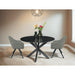 Eettafel Oslo Mangohout Zwart 120 cm-Eettafels-Livingfurn