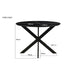Eettafel Oslo Mangohout Zwart 130 cm 130x130x76 cm-Eettafels-Livingfurn