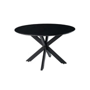 Eettafel Oslo Mangohout Zwart 130 cm 130x130x76 cm-Eettafels-Livingfurn