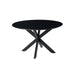 Eettafel Oslo Mangohout Zwart 130 cm 130x130x76 cm-Eettafels-Livingfurn