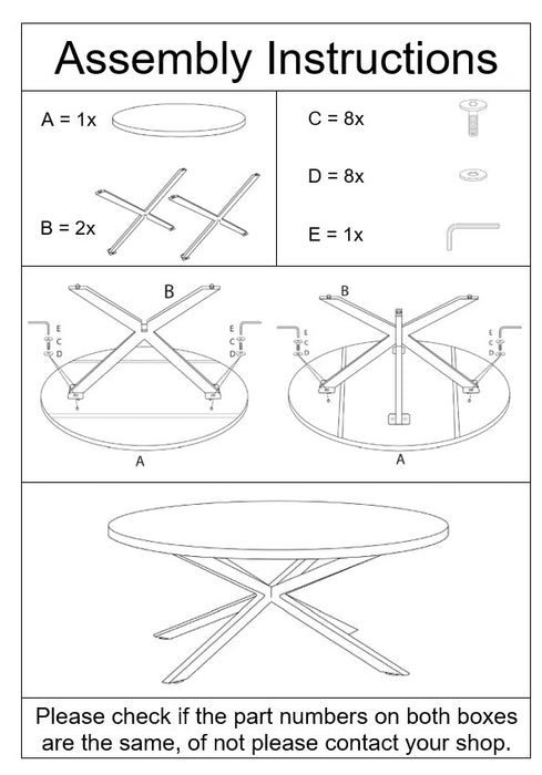 Eettafel Oslo Mangohout Zwart 130 cm-Eettafels-Livingfurn