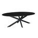 Eettafel Oslo Mangohout Zwart 210x100 cm-Eettafels-Livingfurn