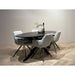 Eettafel Oslo Mangohout Zwart 210x100 cm-Eettafels-Livingfurn