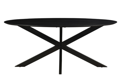 Eettafel Oslo Zwart 180x90 cm-Eettafels-Livingfurn