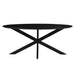 Eettafel Oslo Zwart 180x90 cm-Eettafels-Livingfurn
