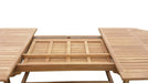 Eettafel Oval Extension Teakhout Naturel hout 180-180x100 cm-Buitentafels-Livingfurn