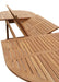 Eettafel Oval Extension Teakhout Naturel hout 180-180x100 cm-Buitentafels-Livingfurn