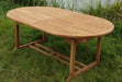 Eettafel Oval Extension Teakhout Naturel hout 180-180x100 cm-Buitentafels-Livingfurn