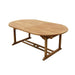 Eettafel Oval Extension Teakhout Naturel hout 180-180x100 cm-Buitentafels-Livingfurn
