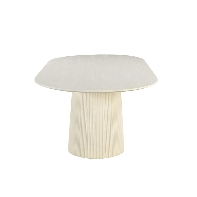 Eettafel Patrice Mangohout Crème wit 110x200 cm-Eettafels-Livingfurn