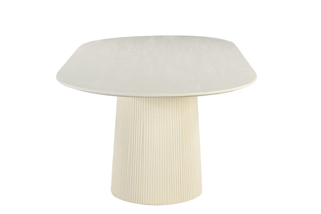 Eettafel Patrice Mangohout Crème wit 110x200 cm-Eettafels-Livingfurn