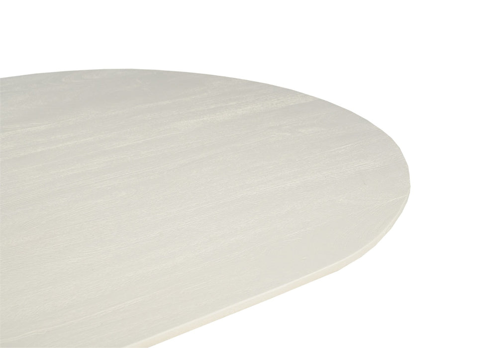 Eettafel Patrice Mangohout Crème wit 110x200 cm-Eettafels-Livingfurn