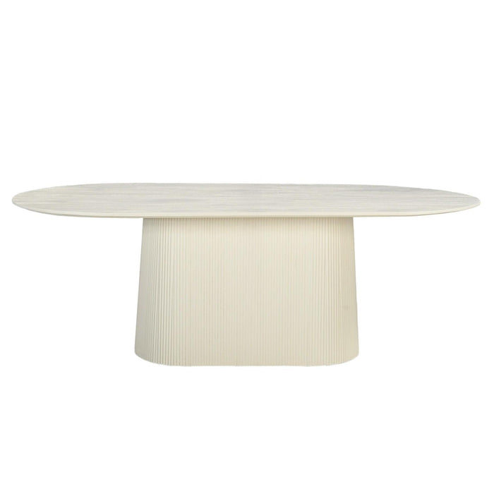 Eettafel Patrice Mangohout Crème wit 110x200 cm-Eettafels-Livingfurn